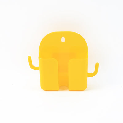 1 Pc Orange Wallmount Mobile Stand With Hook For And Stuffs Purposes.