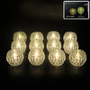 Set of 12 Crystal Style LED Decorative Lamps / Candle