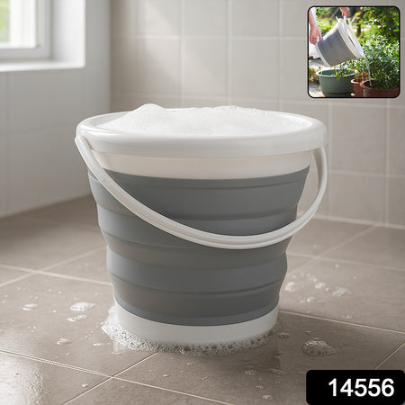 Collapsible Folding Bucket For Cleaning Car Wash Gardening  Travel (1 Pc  23x16 Cm)
