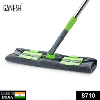 Microfiber Flat Floor Mop - 360° Rotating Head, Telescopic Handle - Wet & Dry Cleaning