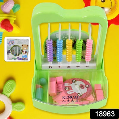 Math Learning Set - Abacus, Counting Rods, Geometry Blocks & Clock