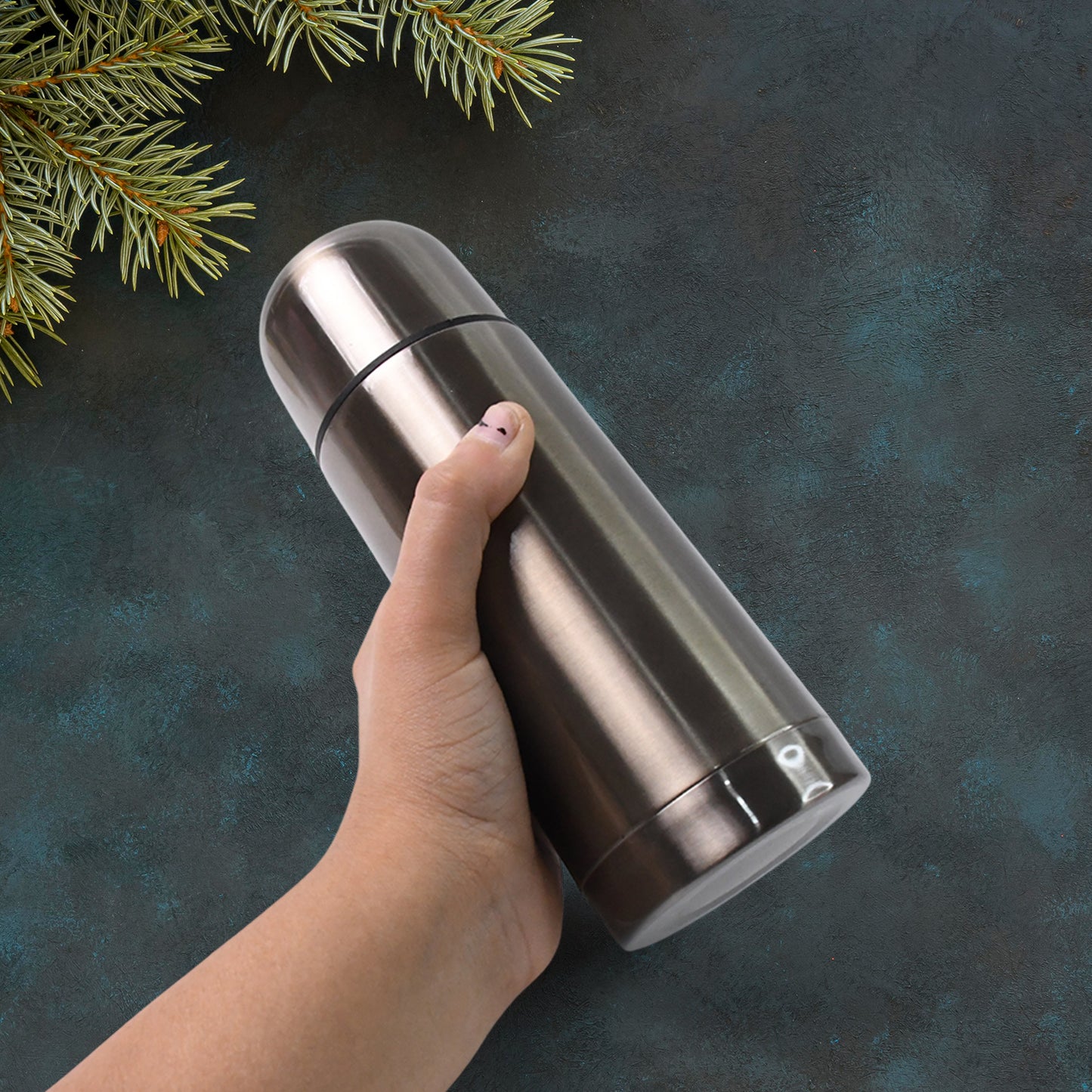 Stainless Steel  Hot And Cold Water Bottle With Push-down Lid (350ml) - LootFaat
