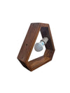 cute wooden trianguar table lamp