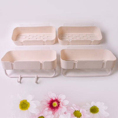 Multipurpose Kitchen Bathroom Wall Corner Shelf Rack (4 Pcs Set)