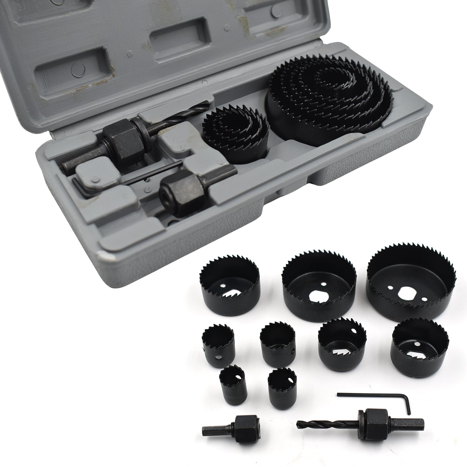 12 Pcs 19-64mm Hole Saw Kit - LootFaat