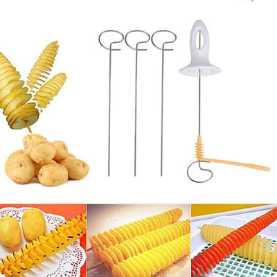 1 Set Potato Spiral Cutter Potato Twister (4 Spits) - second image