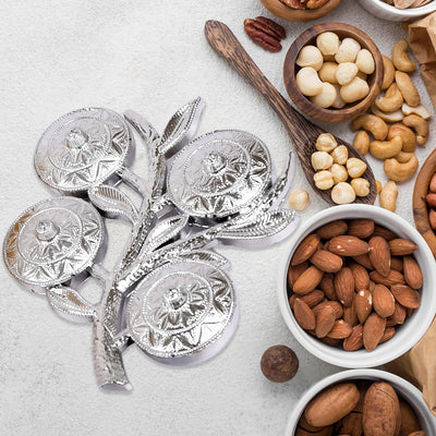 5283 Tree Shape 4 Compartment Mukhwas Dani Serving Tray For Home  Kitchen Use - second image