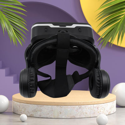 3D VR Headset with Headphones - Immersive Virtual Reality Goggles for Smartphones - second image