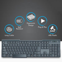 Wired Usb Keyboard 104 Keys (1 Pc) - LootFaat