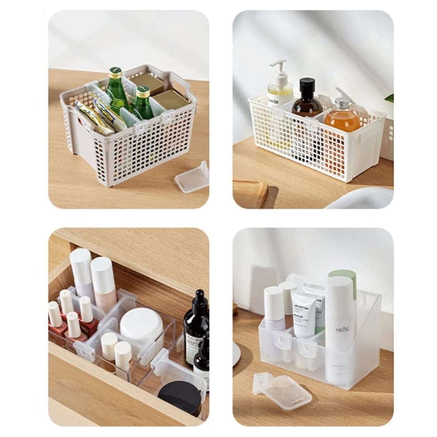 Refrigerator Organizer Bins with Clip - Adjustable Fridge Dividers (1 Pc)