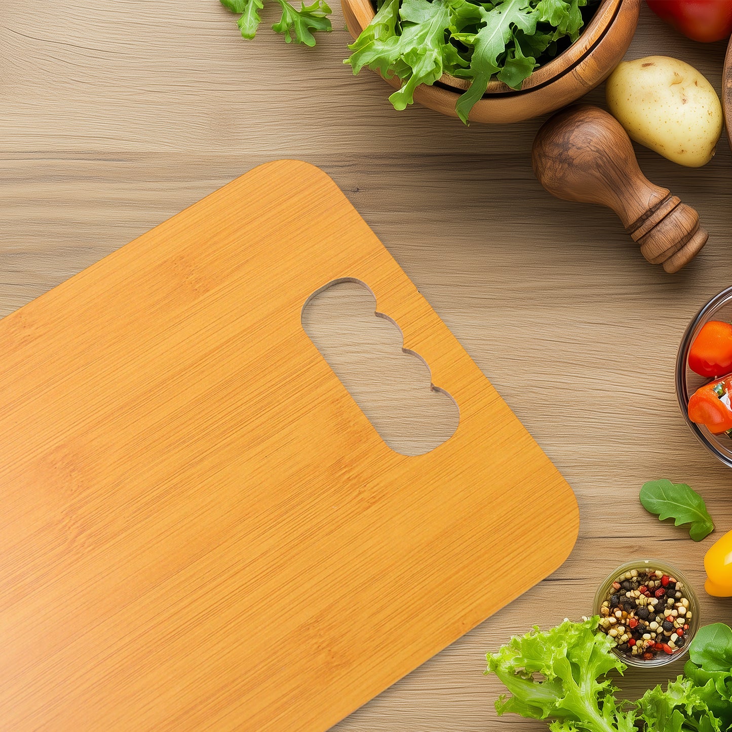 7122 Wooden Chopping Board For Vegetable Cutting  Kitchen Use