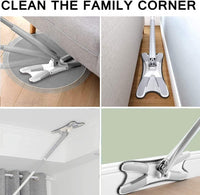 Hands-Free Squeeze Flat Mop with Microfiber Pads - 360° Rotating Head