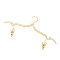 Multipurpose Foldable Cloth Hanger With Dual Clips (1 Pc)