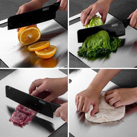 Stainless Steel Cutting Board with Scale - 31x20 cm