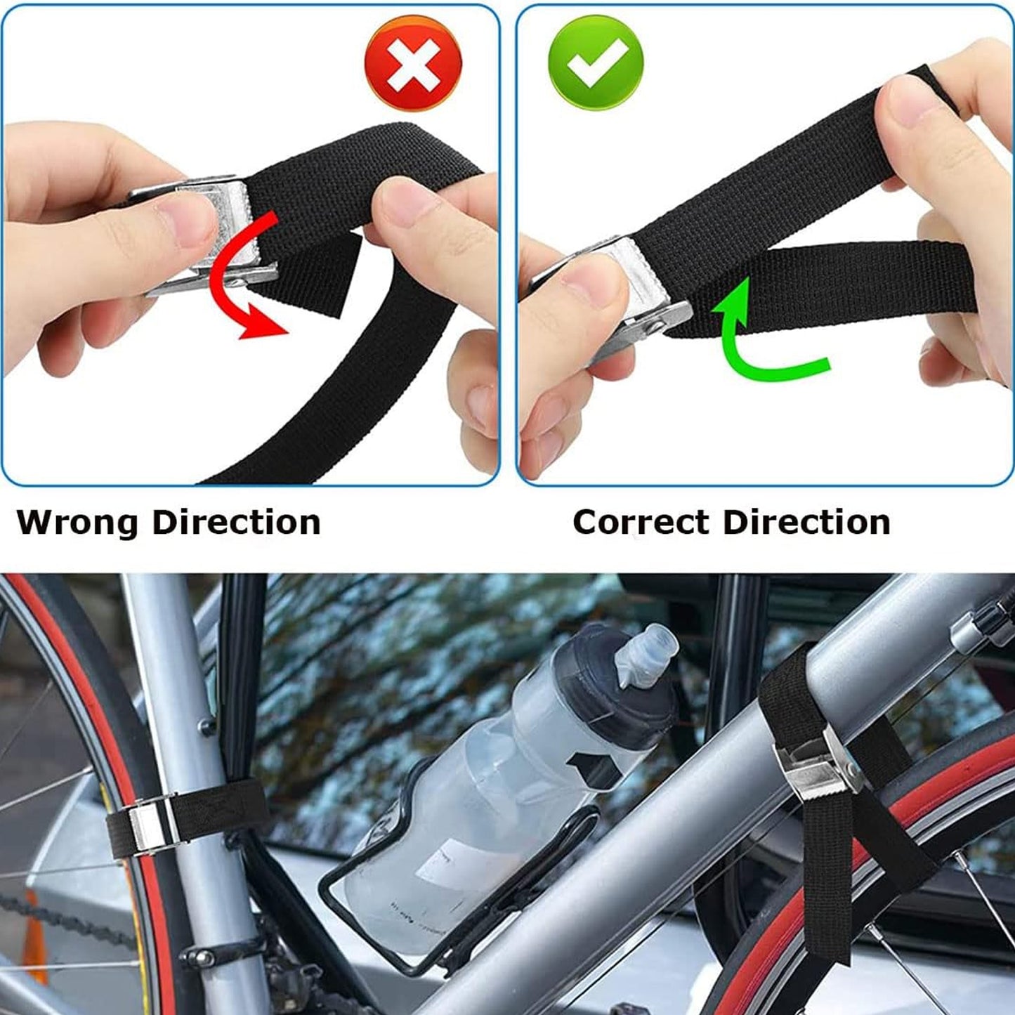 Heavy-duty Luggage Tie Down Strap Set  (2 Pc  75 Cm)