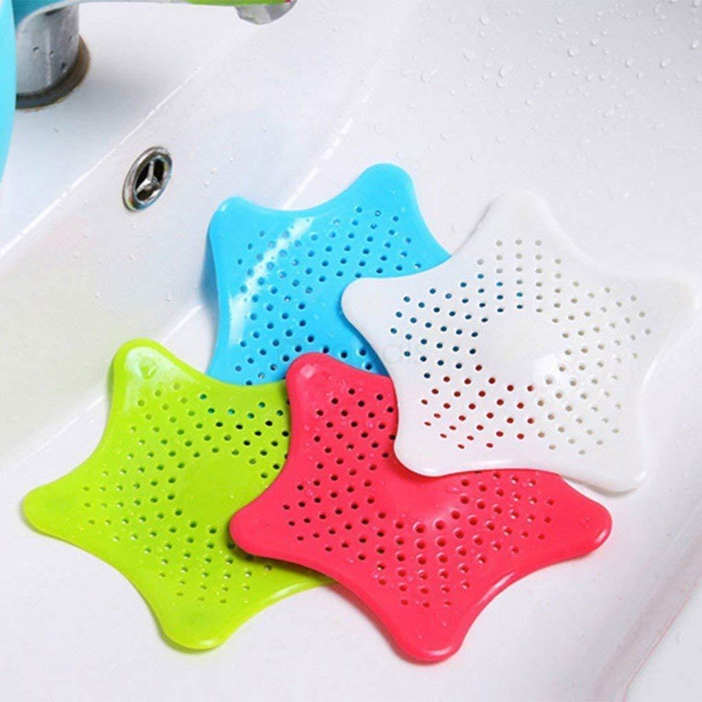 Silicone Star Shaped Sink Filter Bathroom Hair Catcher Drain Strainers For Basin - LootFaat