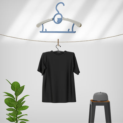 Adjustable Plastic Hangers for Baby Clothes - Space Saving Kids Hangers (5 Pack) - second image