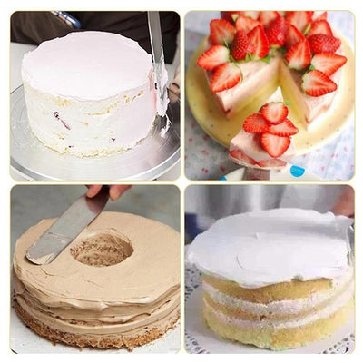 2805 Multi-function Stainless Steel Cake Icing Spatula Flat Angular Triangle Pallet Knife Set - second image