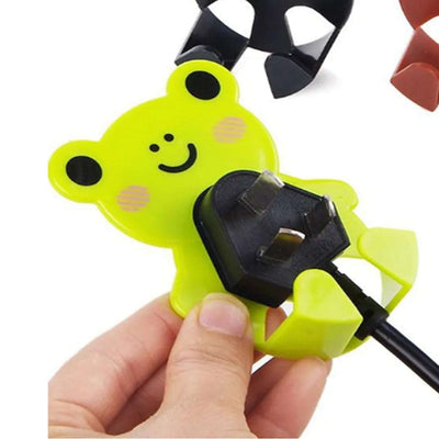 Adhesive Plug Hooks - Wall Mounted Power Cord Holder for Bathroom, Kitchen, Office - 2 Pcs