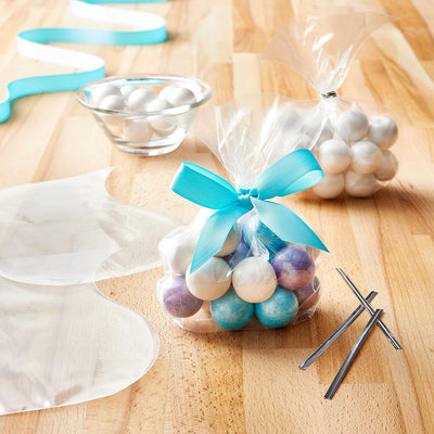 Clear Cookie Bags Gift Bag Clear Flat Treat Bags (50 Pc Set) - second image