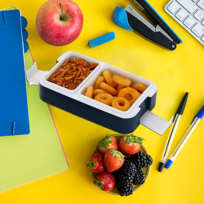Airtight Lunch Box 2 Compartment Lunch Box Leak Proof Food Grade Material Lunch Box Modern Appearance  Compact Lunch Box With Spoon - second image