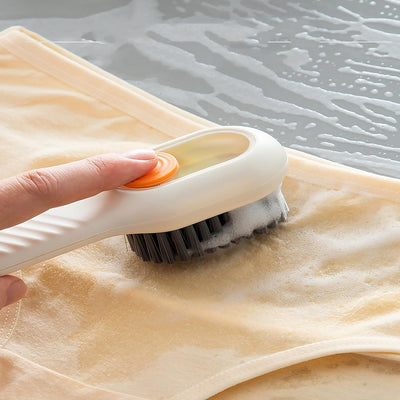 Multifunctional Scrubbing Brush With Liquid  Soap Dispenser Cleaning Brush With Liquid  Soap Dispenser Shoe Brush For Cleaning Cloth Cleaning Brush With Handleliquid Shoe Brush For Shoe Clothes (1 Pc) - second image