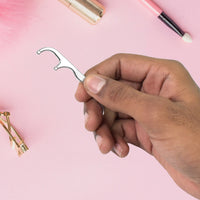 7 In 1 Stainless Steel Toothpick Flossier Set (1 Set  With Case) - LootFaat