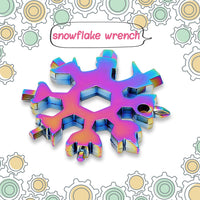 Durable  Portable 18 In 1 Snowflake Multi-tool Snowflake Bottle Opener Flat Phillips Screwdriver Kit Wrench