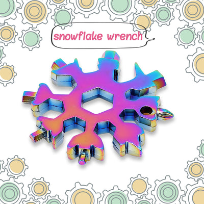Durable  Portable 18 In 1 Snowflake Multi-tool Snowflake Bottle Opener Flat Phillips Screwdriver Kit Wrench - second image