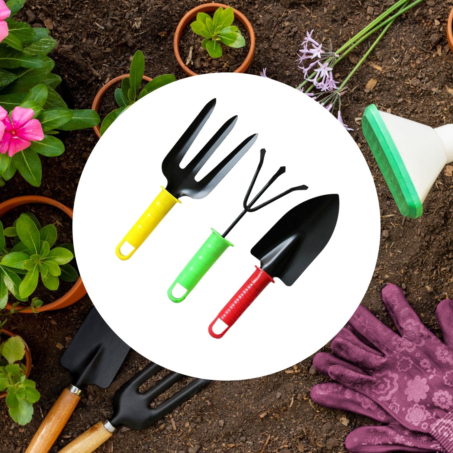 Colorfull Garden Tool Set Set Of 3pc - LootFaat