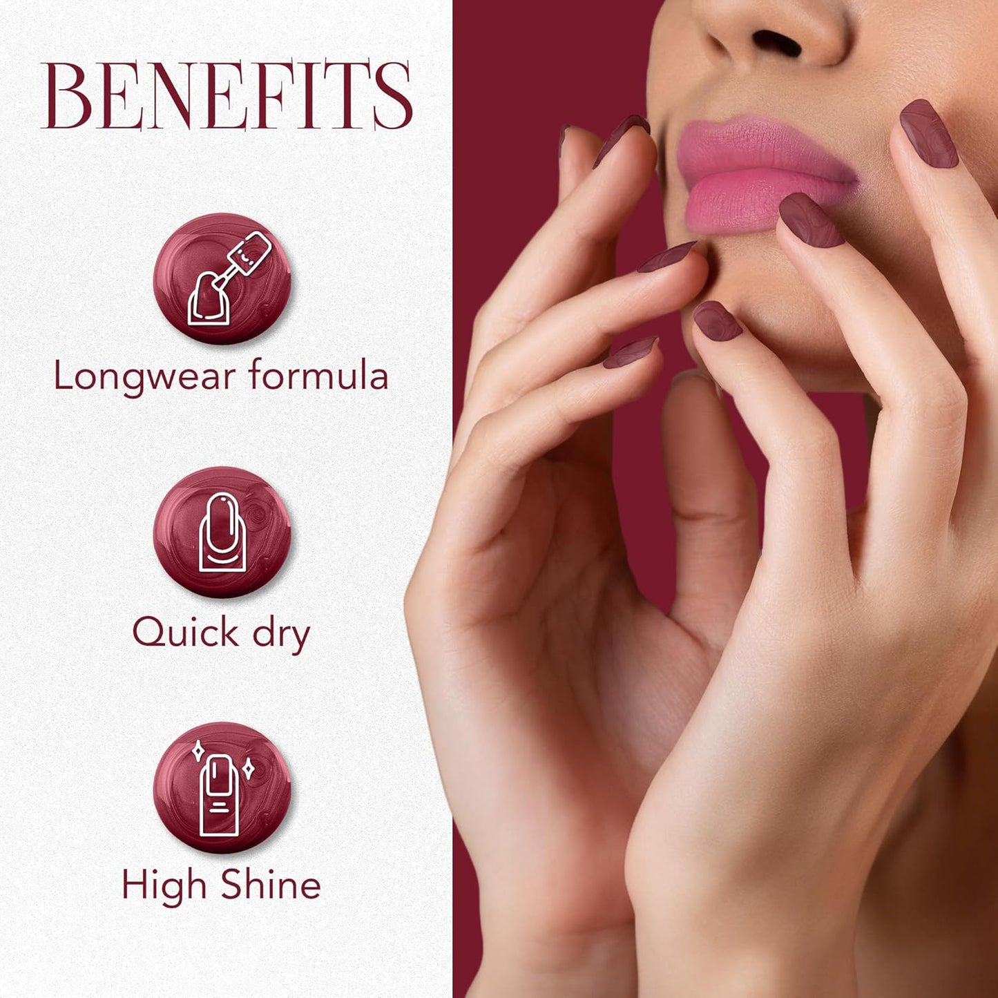 Og Beauty Premium Scarlet Red Metallica Nail Polish (1 Pc  10 Ml)