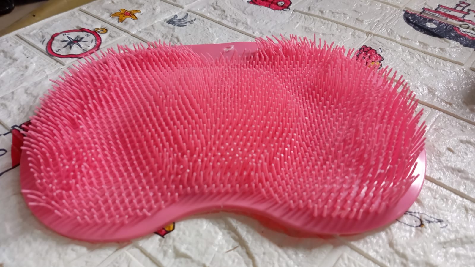 Silicone Bath Massage Cushion With Suction Cup Shower Foot Scubber Brush Foot Bath Mat Scrubber Anti-slip Exfoliating Dead Skin Massage Pad Lazy Wash Feet Bathroom Mat - LootFaat