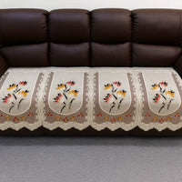 Floral Sofa Seat Runner Protector - (1 Pc  134x28 Inch)