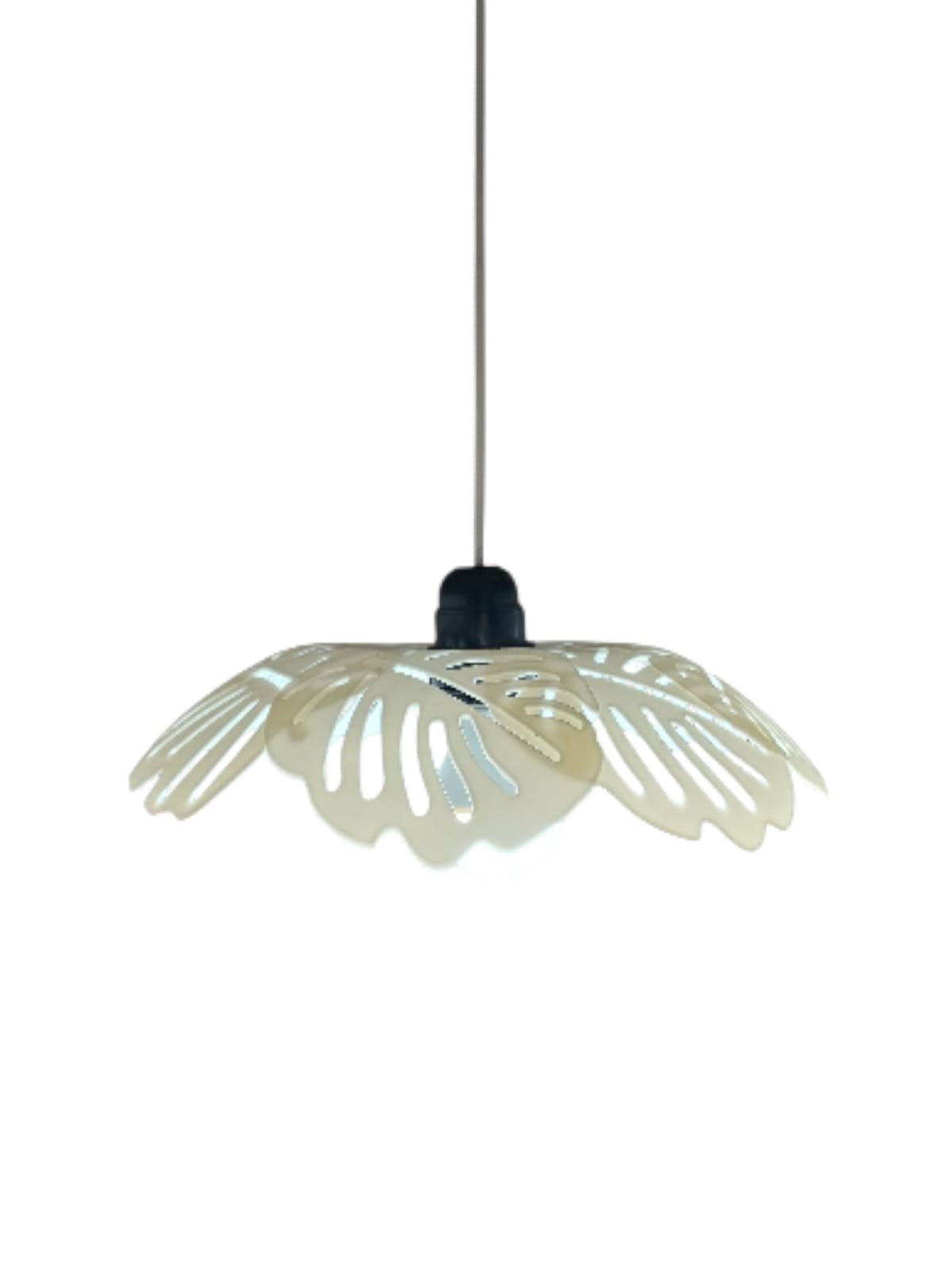 CUTE HANGING WHITE LEAF SHAPE PLASTIC LAMPSHADE