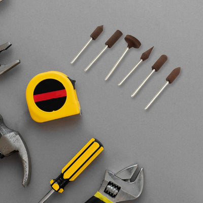Mounted Points Abrasive Stone Head Mounted Grinding Wheel Bits Rotary Tool Kit (6 Pcs) - second image