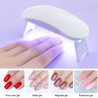 Mini UV LED Nail Lamp - Portable Gel Polish Dryer