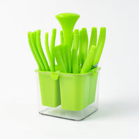 Supermom Premium Fancy Cutlery Set With Holder (24 Pc  Set)