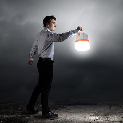 Solar & USB Rechargeable LED Camping Lantern with Hanging Hook