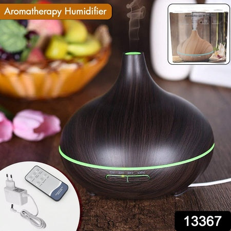 Aromatherapy Humidifier With 7 Colourful Led Light Change (500 Ml Capacity  With Remote) - LootFaat