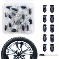 Tire Repair Rubber Nail Car Tire Repair Nails Tire Repair Rubber Screws Black (10 Pcs Set)