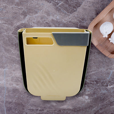 Hanging Trash Can For Kitchen Cabinet Door Small Collapsible Foldable Waste Bins Hanging Trash Holder For Bathroom Bedroom Office Car Portable - second image