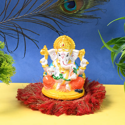 Lord Ganesha Idol  Ganpati Statue  Ganpatii Bappa Showpiece For Gifts (1 Pc) - second image