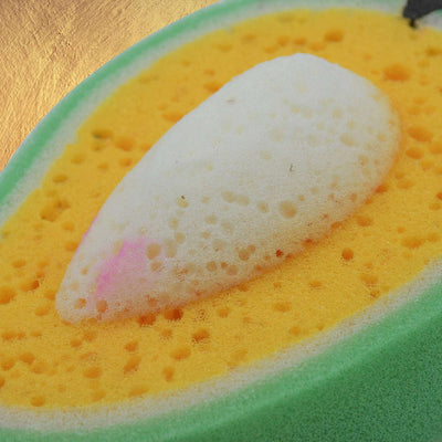Sponge Household Kitchen Mango Shape Bowl Dish Washing Cleaning Pad Cleaner Bath Cleaning Sponge Dishwashing Sponge Mango (1 Pc) - second image