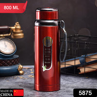 800ml Stainless Steel Water Bottle For Men Women Kids  Thermos Flask  Reusable Leak-proof Thermos Steel For Home Office Gym Fridge Travelling - LootFaat