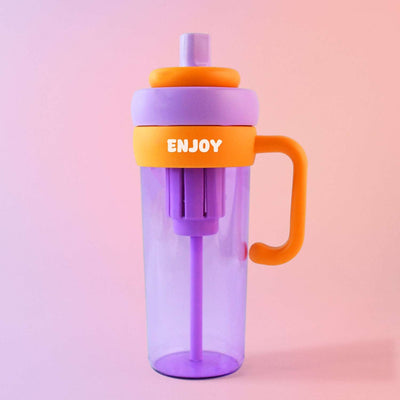 Infuser Water Bottle with Straw & Handle - 600ml Leakproof Sipper - second image