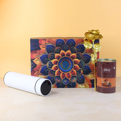 Coffee Almonds Gift Set - Golden Rose & Bottle (3pcs) - second image