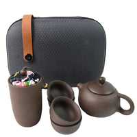Portable Kung Fu Tea Set With A Portable Travel Bag (Set Of 6pcs) - LootFaat