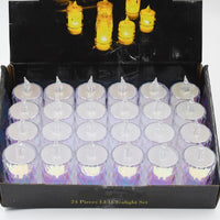 24 Pc Flameless And Smokeless Decorative Melting Candles Led Tea Light