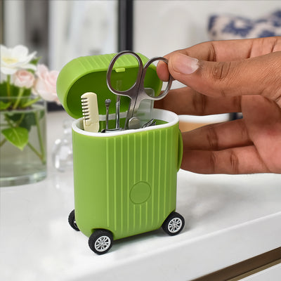 8-Piece Manicure Pedicure Set with Mini Suitcase Trolley - second image