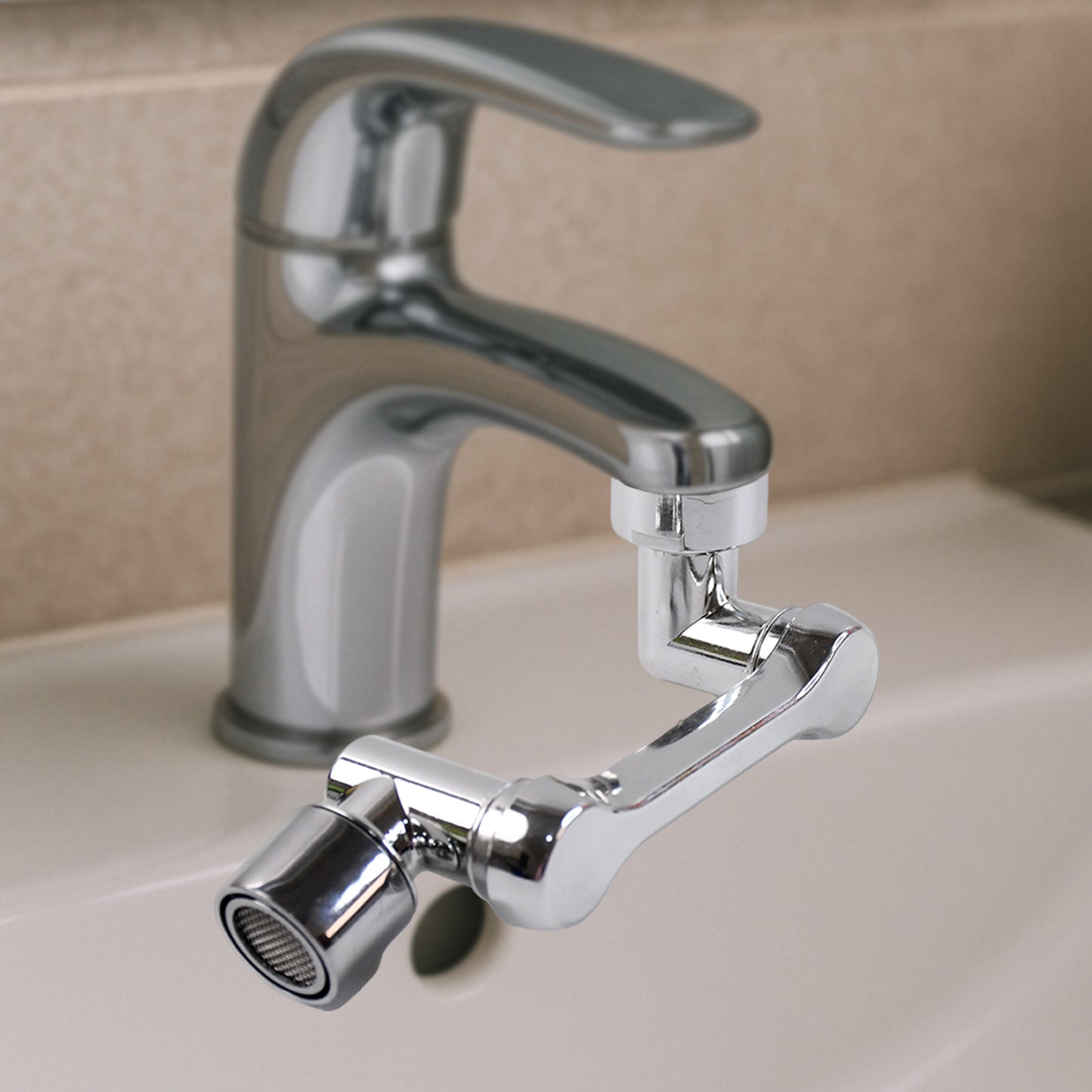 Universal Faucet Extension: Splash-Proof Swivel Aerator